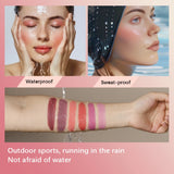 3-in-1Blush Stick Lasting Brightens Facial Cheek Stick Moisturizing Flash Lip Gloss Makeup Lip Gloss Face Rouge
