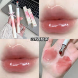 Kakashow Mirror Hydrating Lipstick (Iron Brush Tip), Gel Lip Gloss, Hydrating Lip Gloss in 6 Natural Nude Shades, Cosmetics