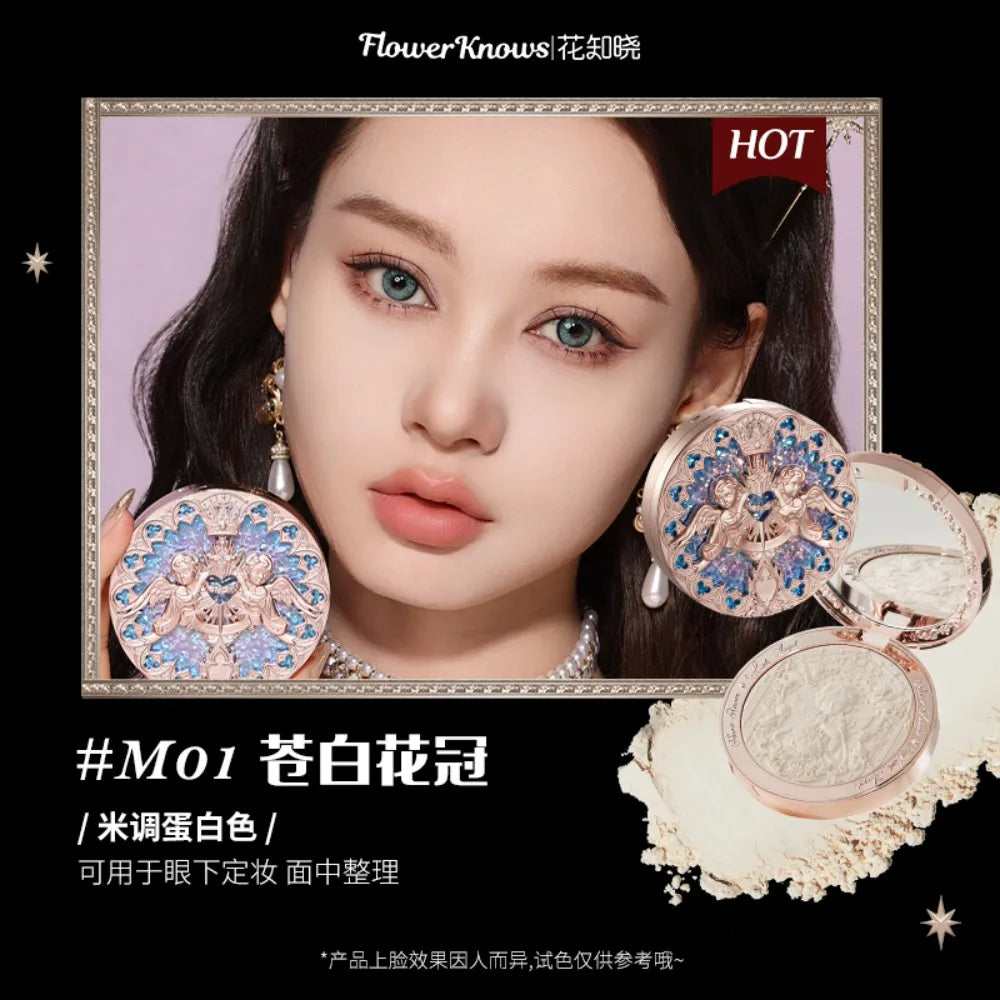 The Flower Knows Little Angel Collection Relief Highlight Face Powder Iluminador Makeup Contour Highlighter Palette 8g/0.3Fl.oz