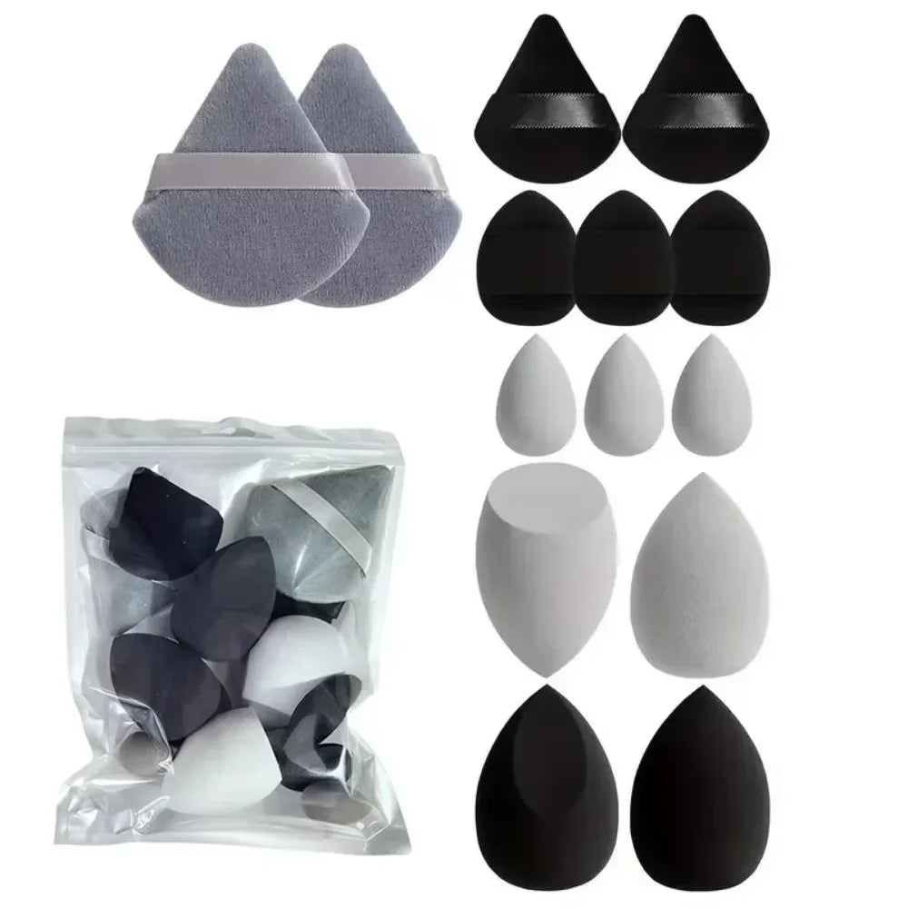 14PCS Set Makeup Sponge Professional Powder Puff for Foundation Blending Cosmetic Tools Beauty Accessories Soft Sponge