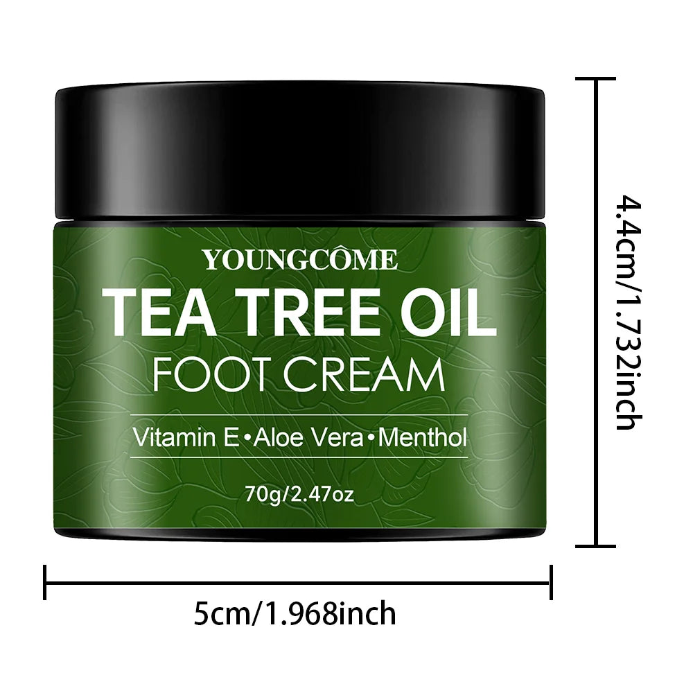 Tea Tree Foot Cream for Heel Dry Skin Care Exfoliate Dead Skin Soften Hydrate Moisturize Smooth Rough Skin Daily Foot Care Lotio