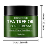 Tea Tree Foot Cream for Heel Dry Skin Care Exfoliate Dead Skin Soften Hydrate Moisturize Smooth Rough Skin Daily Foot Care Lotio
