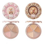 FLOWER KNOWS THE SWEETIE BEAR 4-Color Concealer Brighten Palette Covering Dark Circles Full Coverage Contouring Foundation