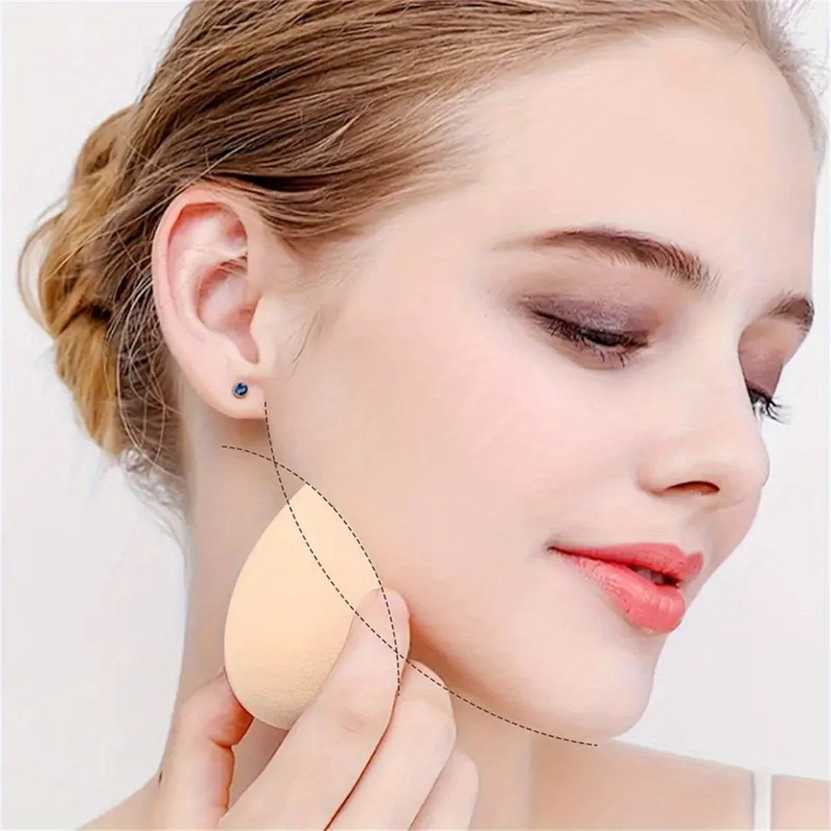 5/10Pcs Ombre Makeup Sponge Set, Vegan Latex-Free Soft Blender, Dual Use Liquid Powder Foundation, Travel Size All Skin Types