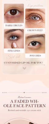 Retinol Eye Cream Stick Anti Dark Circles Under the Eyes Remove Eye Bags Moisturizing Firming Eyes Skin Care Products