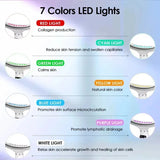 Portable 7 Colors LED Light Therapy Face Neck Massager 3 Gears Adjustable Gentle Vibration Anti Wrinkle Skin Tightening Lifting