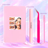 720/200pcs eyelash Extension Kit Fluffy Eyelash Extension kit with Lash Bond and Seal Lash Tweezers Thick Lash Clusters Wispy
