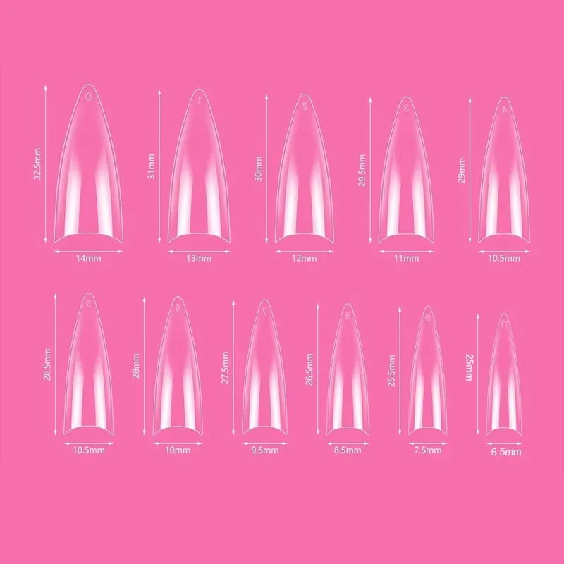 120PCS Short Nail Tips,Short Soft Gel Stiletto Nail Tips Half Cover False Nail Almond Artificial False Nail For DIY Nail Salon