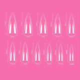 120PCS Short Nail Tips,Short Soft Gel Stiletto Nail Tips Half Cover False Nail Almond Artificial False Nail For DIY Nail Salon
