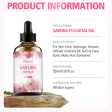 100ml/60ml/30ml Cherry Blossom Essential Oil is suitable for facial skin care, body care, aromatherapy, aromatherapy essential o