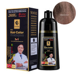 3 in 1 Black Hair Dye Shampoo for Gray Hair Home Herbal Hair Coloring Cream for Men Women Cover White Nourishing Formula 500ml