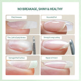 Nailpop 7-in-1 Builder Nail Gel Fast Building Gel Nail Polish Clear White Pink Nude 15ml Nail Tip Reinforcement and Extension