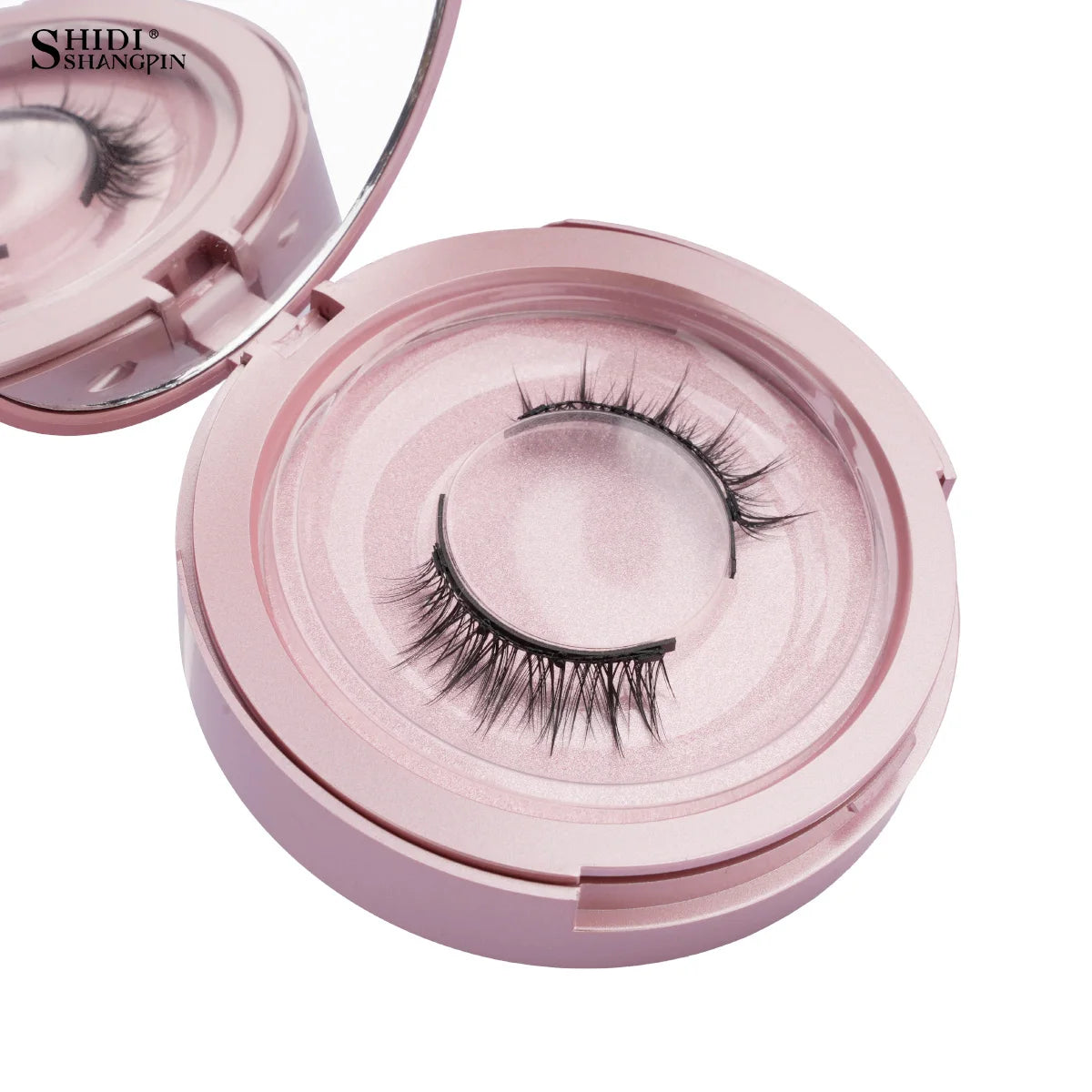 2 Pairs Magnetic Eyelash Natural Look Fluffy False Eyelashes Reusable Magnetic Eyelash Set with Applicator No Glue Need Makeup
