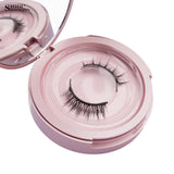 2 Pairs Magnetic Eyelash Natural Look Fluffy False Eyelashes Reusable Magnetic Eyelash Set with Applicator No Glue Need Makeup