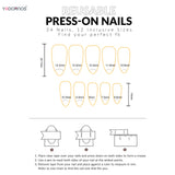 24pcs Romantic Y2k Star Press On Nails Gradient Blue French Style Gold Moon Designs Fake Nail Sweet Almond False Nails For Women