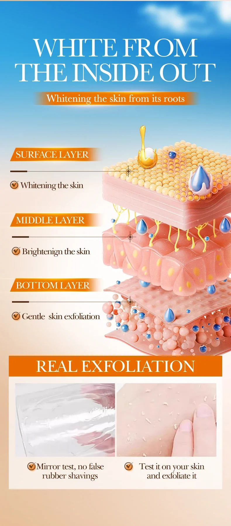 Orange Exfoliating Peeling Gel Facial Scrub Moisturizing Nourish Repair Scrubs Blackhead Removal Face Cleanser Korean Cosmetics