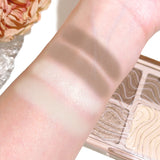 Three-dimensional facial four-color highlight contour palette,matte long-lasting brightening three-dimensional contour cosmetics