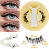 1/2 Pair Reusable Magnetic Eyelashes Tweezers Set Faux Mink Lashes Handmade 3D Natural False Eyelashes and Magnetic Tweezers Set