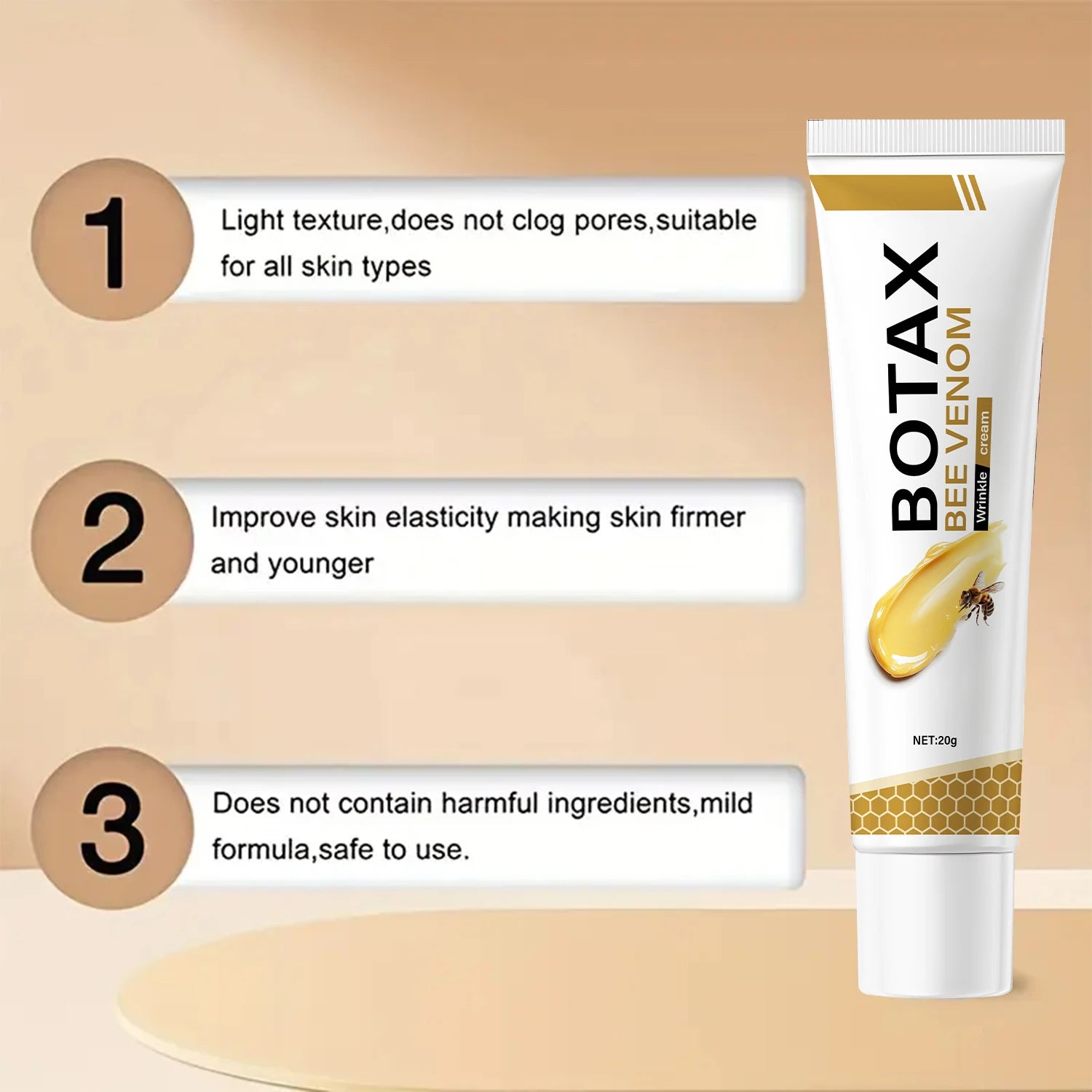 Botax Bee Venom Eye Cream - Lightweight, Moisturizing & Protective Formula for Elastic, Smooth & Youthful Skin Around Eyes.