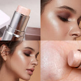 Waterproof Brighten Face Highlighter Blush Stick Makeup Glitter Corrector Contour Illuminator Shimmer Rouge Stick Cream Cosmetic