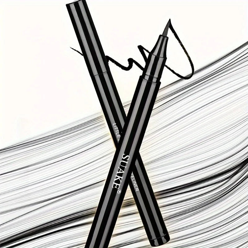 Black waterproof, sweat-proof, and smudge-proof eyeliner creates a natural look and glides on quickly and easily.
