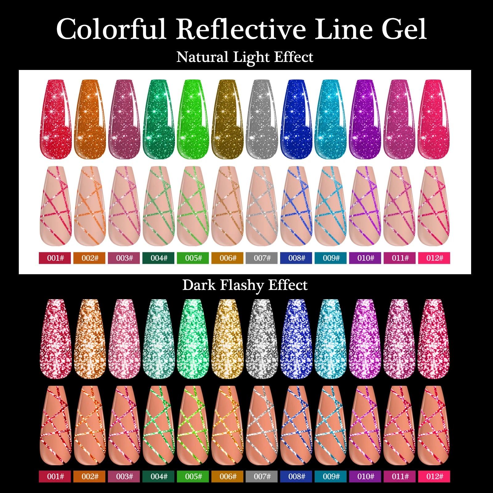 5ml Fluorescent Diamond Line Gel Shiny Painted Gel Nail Polish Semi-Permanent UV Gel Polish Varnish DIY Nail Art Design Salon