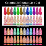 5ml Fluorescent Diamond Line Gel Shiny Painted Gel Nail Polish Semi-Permanent UV Gel Polish Varnish DIY Nail Art Design Salon
