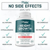 Height Growth Supplement With Vitamins and Calcium Zinc Improves Bone Strength Natural Promotes Growth Improve Immunity, Vegan