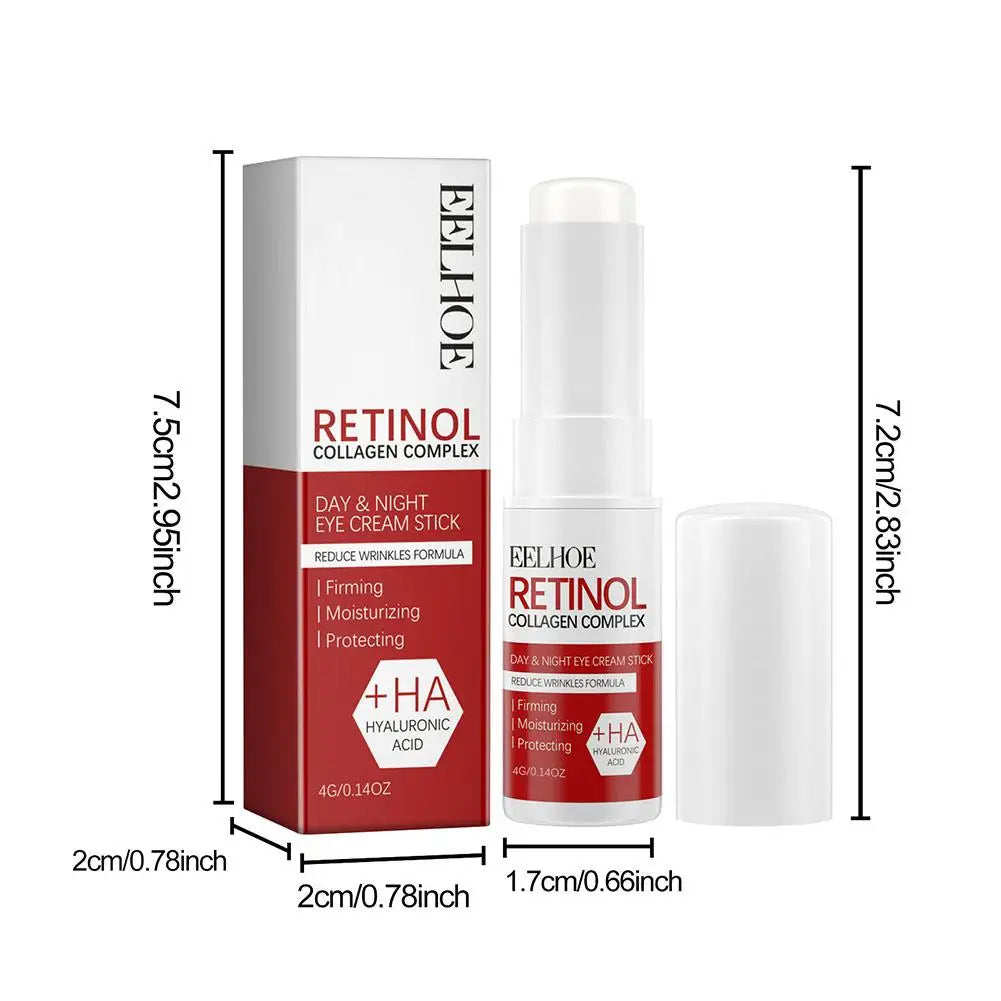 Retinol Eye Cream Stick Anti Aging Fade Dark Circles Under the Eyes Remove Eye Bags Moisturizing Firming Skin Eyes Care