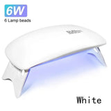 6W Foldable UV LED Nail Lamp Portable Manicure Dryer Machine Quick Drying Gel Polish Tool for Home Professional Use with USB