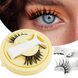 1/2 Pair Reusable Magnetic Eyelashes Tweezers Set Faux Mink Lashes Handmade 3D Natural False Eyelashes and Magnetic Tweezers Set