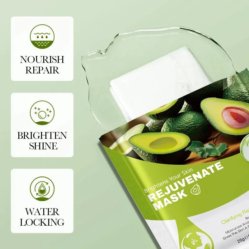 10Pcs Fruits Facial Masks for Face Skincare Moisturizing Brightening Hydrating Firmingface Mask Beauty Face Skin Care Products