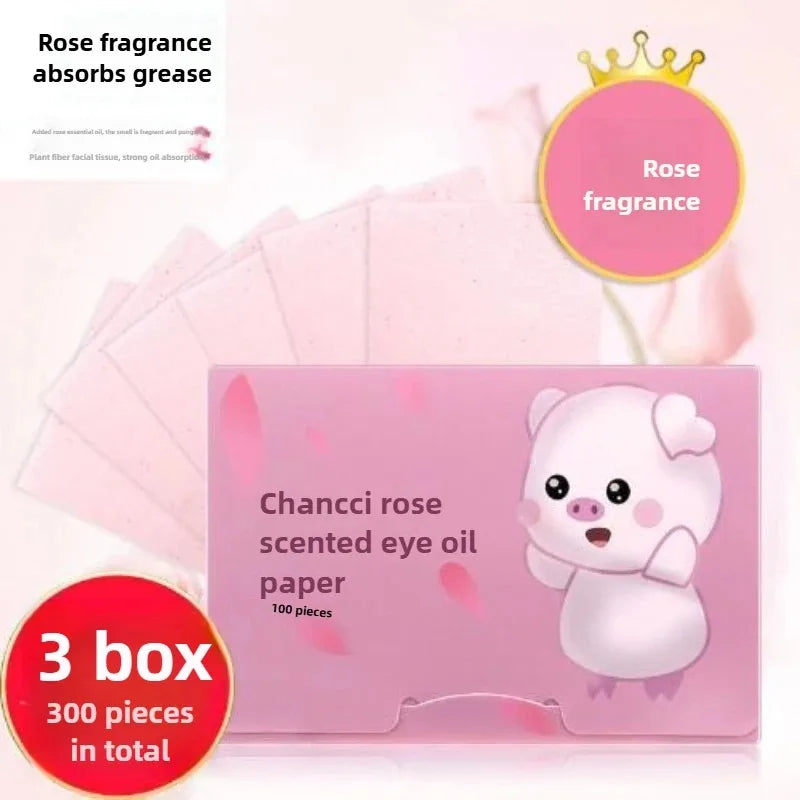 100/300pcs/6Packs Protable Face Oil Blotting Paper Matting Wipes Facial Cleanser Oil Control Oil-absorbing Face Cleaning Tools