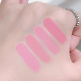 4 Colors Matte Blush Powder Set - Sweet Warm Tone Face Makeup Cheek Brightener Cosmetic Illuminator for Enhanced Facial Beauty