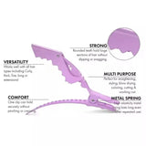 6PCS Alligator Hair Clips Hairdressing Clamps Barber Crocodile Hairpin Claws Section Clip Salon Styling Tools Hair Accessories