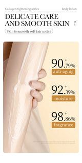 Collagen Milk Bleaching Face Body Cream Whitening Skin Moisturizing Lotion Lightening Care