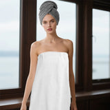 1/2Pcs Bath Wrap & Hair Towel Wrap Set - Microfiber Quick Dry Absorbent, Soft Bath Skirt & Hair Turban for Women Home Shower Spa