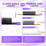 NAGARAKU 16Rows Classic Individual Eyelash Extension Lashes Matte Black Professional Soft Natural