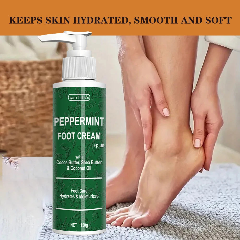 Mint Foot Cream - Moisturizes Skin - Alcohol-Free, Dry Feet Care Cream for Men and Women - Suitable for Dry Feet | Mint Foot Cream