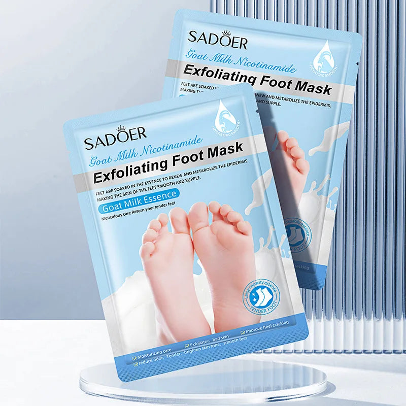 SADOER  Exfoliating Feet Mask Exfoliating Foot Peel Mask Socks Pedicure Peeling Dead Skin Remover Feet Mask Peel Moisturizing