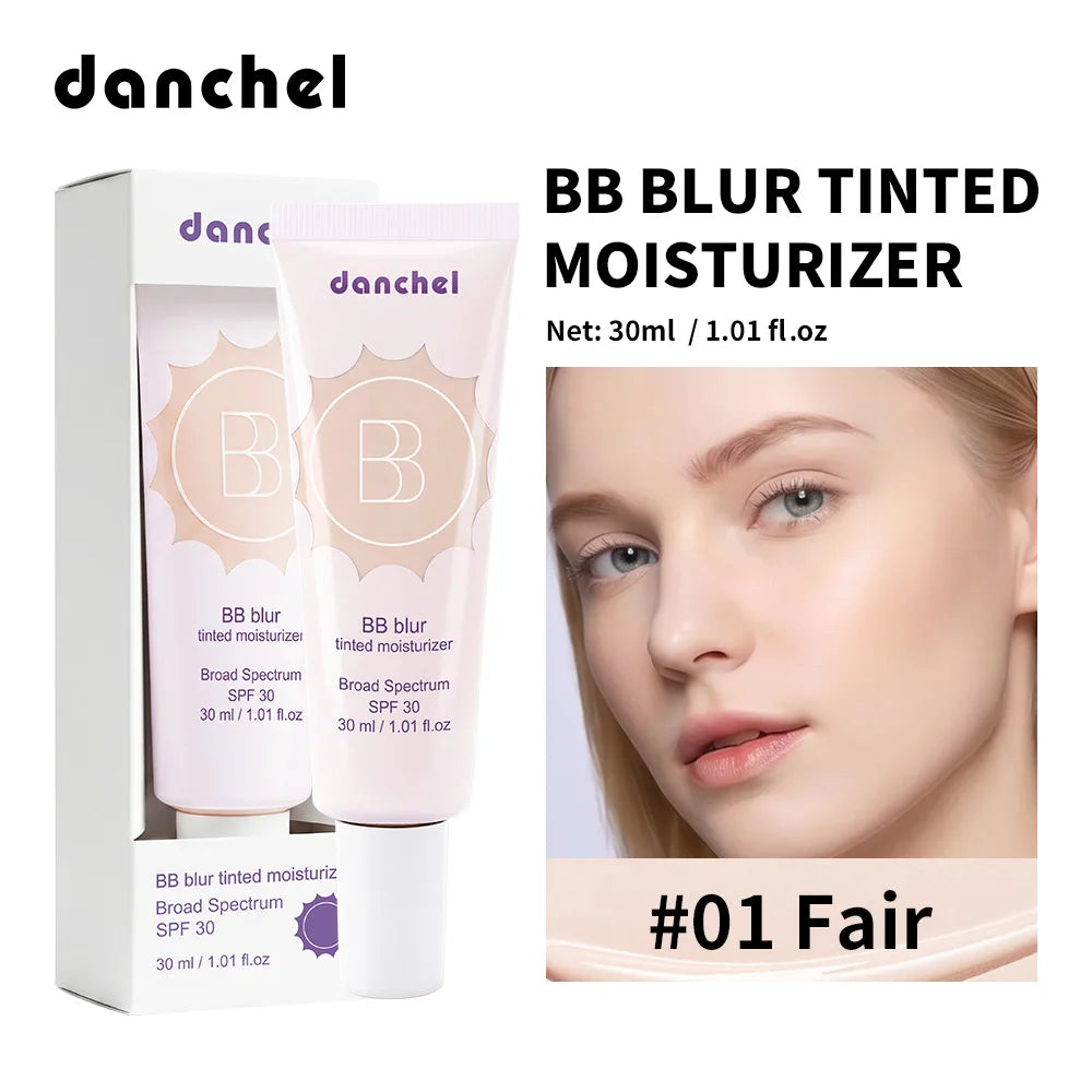 SPF30 BB Blur Tinted Moisturizer Medium Coverage Even Skin Tone Lightweight Sun Protection Face Makeup