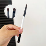 F4 Dual-Ended Foundation Face Brush Double-ended Powder Blush Contour and Eyeshadow Concealer Makeup Brushes