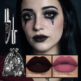 2Pcs Matte Bloody Lip Stain Long-Lasting Water-Resistant Liquid Lipstick Gothic Vampire Halloween Party Lip Tint Cosmetics
