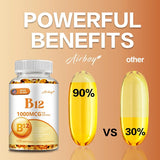 Vitamin B12 - for Mood, Brain, Nervous System, Energy, Metabolism, Relieve Fatigue, Heart Health