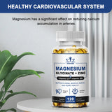Magnesium & Zinc Capsules for Muscle, Joint,Bone,Enzyme & Heart Health Rest &Relaxation Magnesium Glycinate Supplement