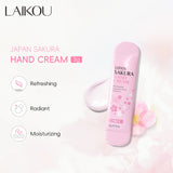 LAIKOU Cherry Blossom Hand Cream Moisturizing Nourishing Brightening Hydrating Hand Lotion Creams Intensive Repair Hand Balm