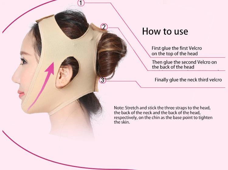 Elastic Face Slimming Bandage V Line Face Shaper Women Chin Cheek Lift Up Belt Facial Massager Strap Face Skin Care Tools Beauty