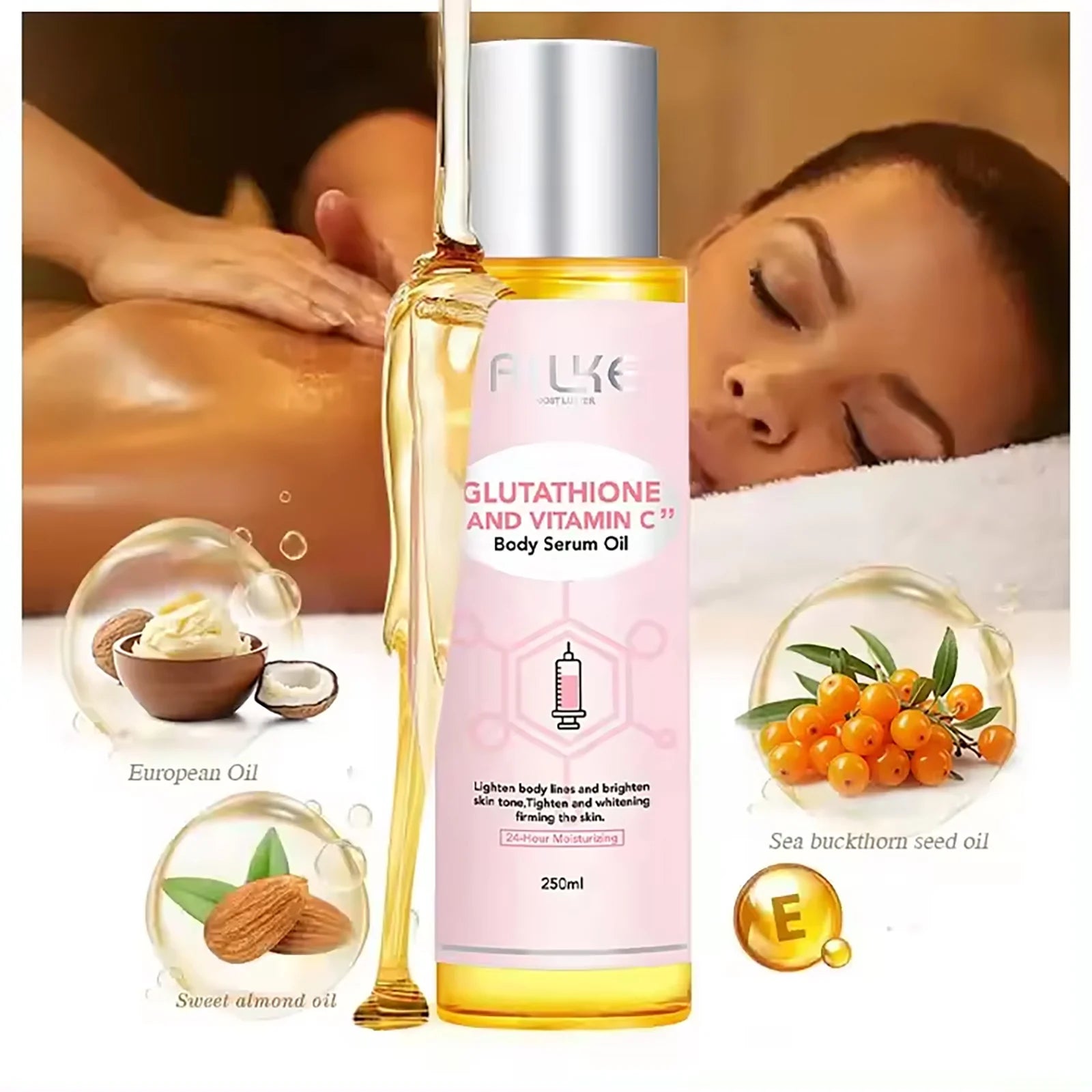 AILKE Whitening Skin Care Set, With Glutathion Vitamin C, Brighter Smoother Skin, Reduce Dark Spots, Clean Skin, Moisturizing