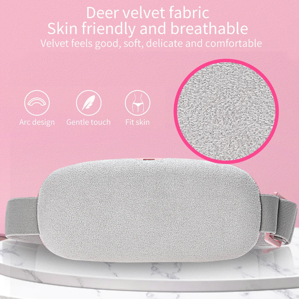 Women Menstrual Heating Pads Effective Hot Compress Period Relief Belt Rechargeable Heated Waist Massager Gifts for Female