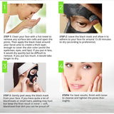 Bamboo Charcoal Blackhead Mask - Peel-Off Mask Containing Ascorbic Acid and Hyaluronic Acid, with Moisturizing and Oil-Controlling Properties, Can Cleanse the Skin.